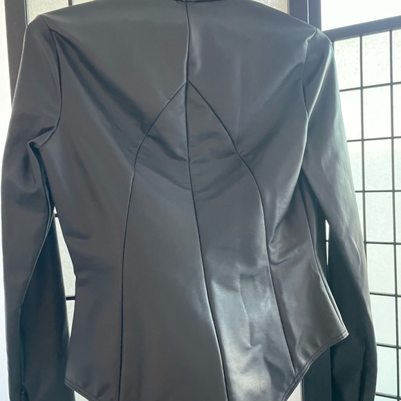 Wolford x Amina Muaddi Faux Leather Bodysuit - Brand New - Picture 4 of 8